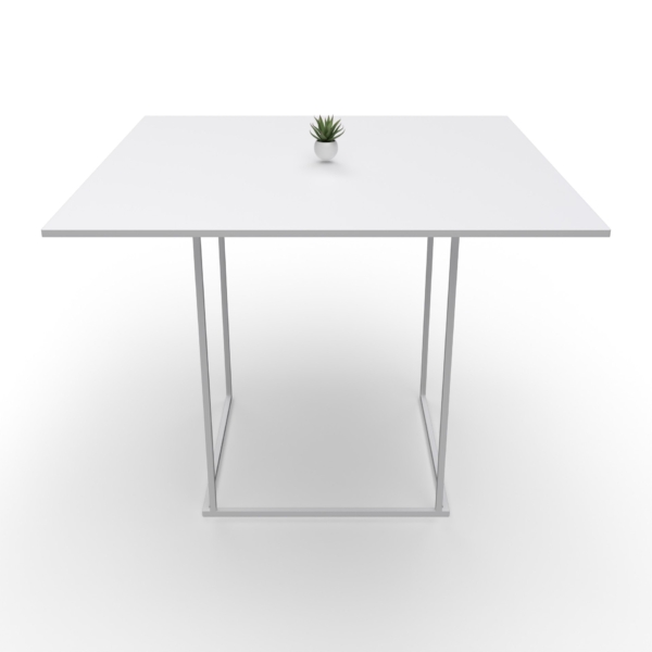 Table haute Quadra blanc – Image 2