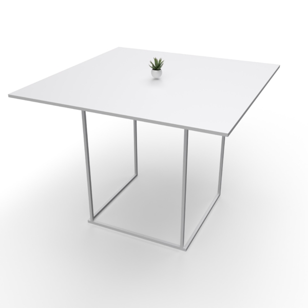 Table haute Quadra blanc