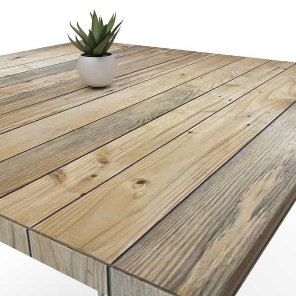 Quadra witte bartafel - Gerecycled hout - Afbeelding 3