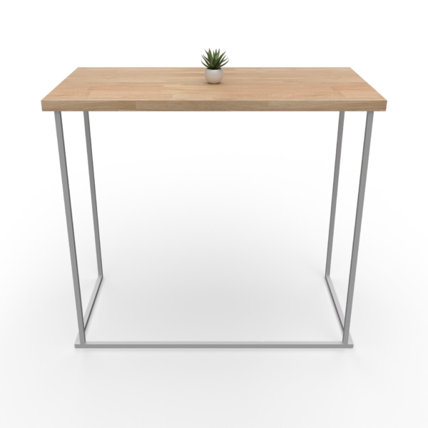 Mange-debout 120x60 Quadra blanc - Bois – Image 3