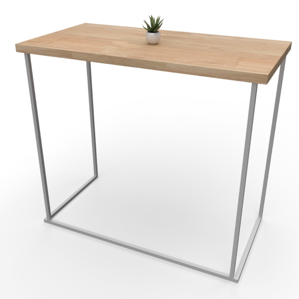 Mange-debout 120x60 Quadra blanc - Bois