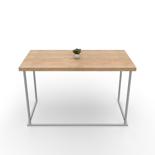 Table 120x60 Quadra blanc - Bois – Image 2