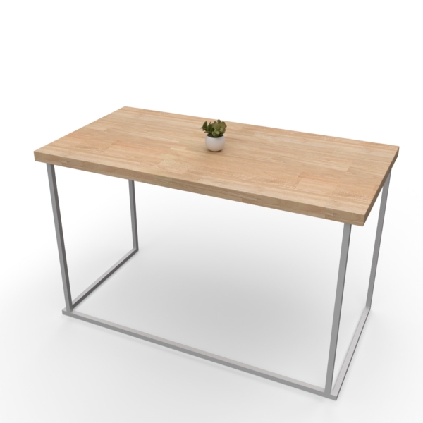 Table 120x60 Quadra blanc - Bois
