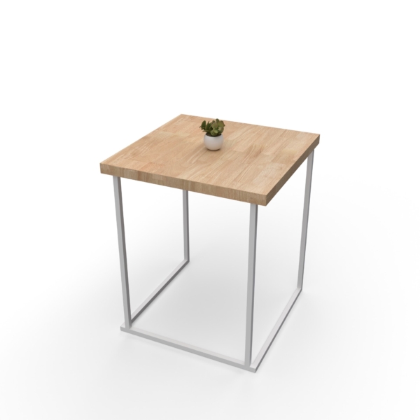 Table 60x60 Quadra blanc - Bois