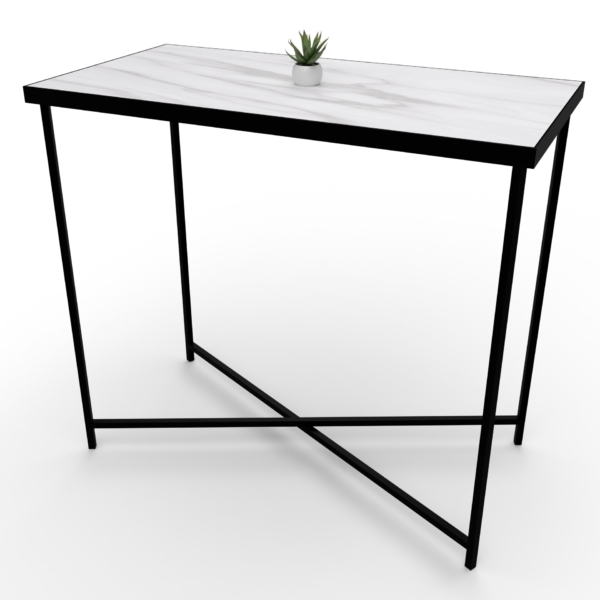 Mange-debout 120x60 QuadraX - Marbré blanc