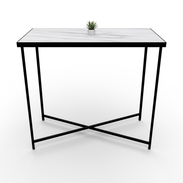 Mange-debout 120x60 QuadraX - Marbré blanc – Image 2