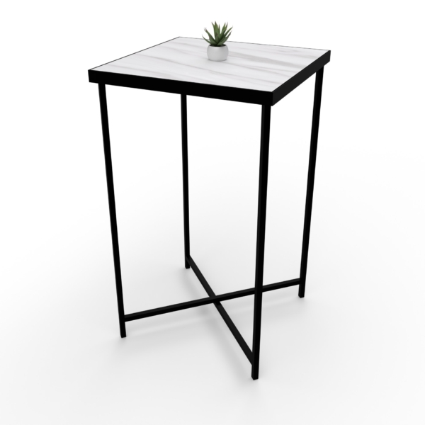 Mange-debout 60x60 QuadraX - Marbré blanc