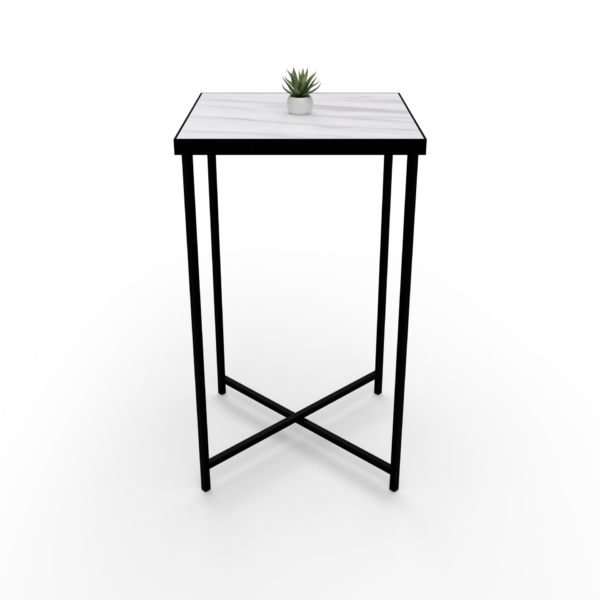 Mange-debout 60x60 QuadraX - Marbré blanc – Image 2
