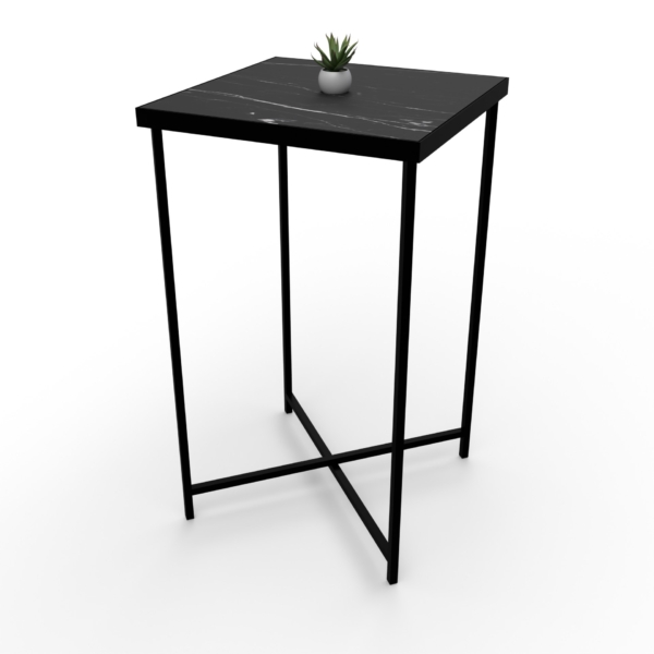 Mange-debout 60x60 QuadraX - Black marbled