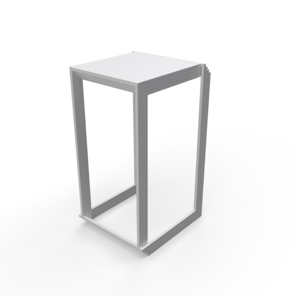 Mange-debout 60x60 Quadra blanc – Image 4