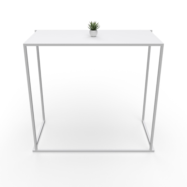 Bartafel 120x60 Quadra wit - Afbeelding 2