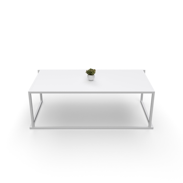 Table basse 120x60 Quadra blanc – Image 2