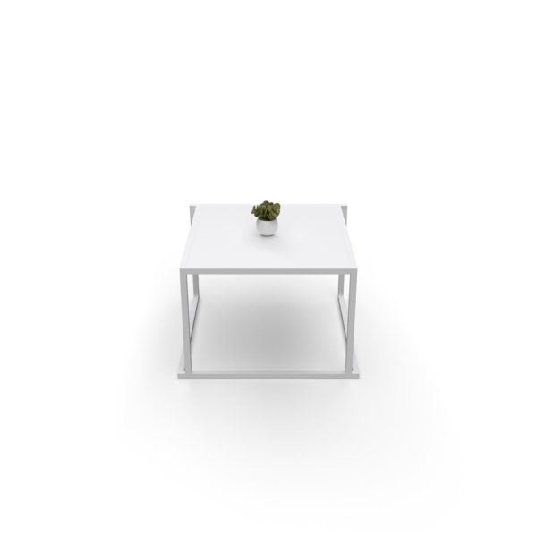 Table basse 60x60 Quadra blanc – Image 2