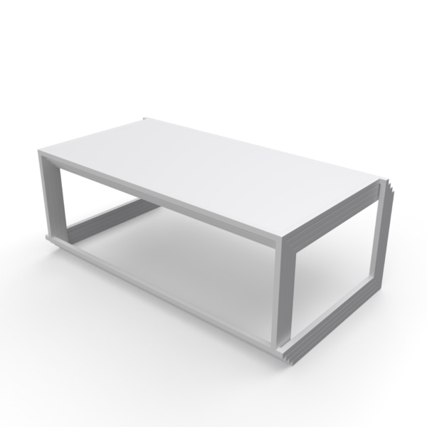 Table basse 120x60 Quadra blanc – Image 4