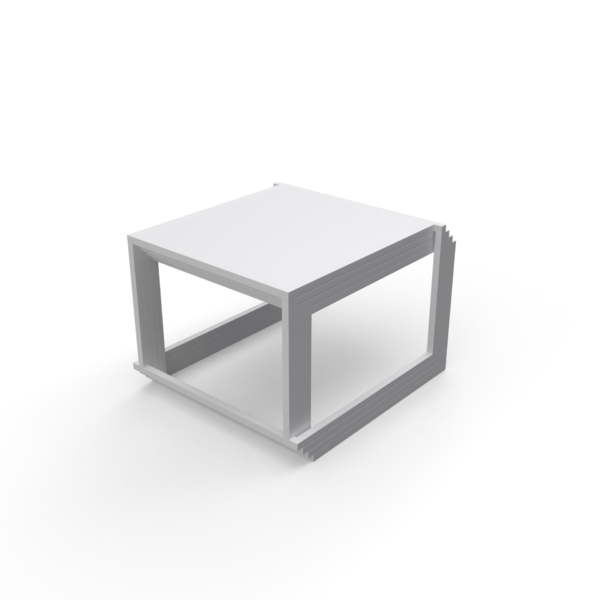 Coffee table 60x60 Quadra white - Wood - Image 3