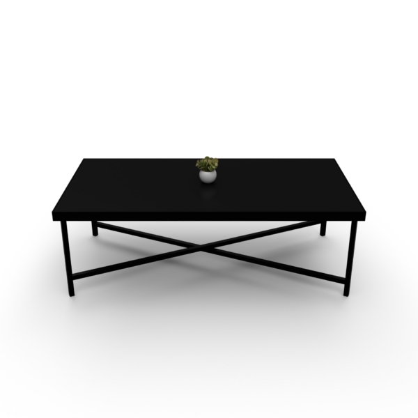 Table basse 120x60 QuadraX – Noir – Image 2