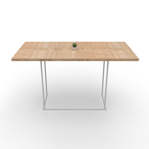 Mange-debout 200x100 Quadra blanc - Bois – Image 2
