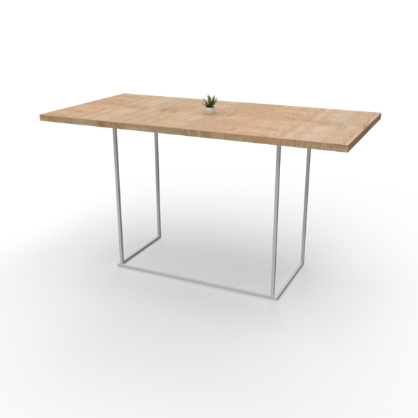 Mange-debout 200x100 Quadra blanc - Bois