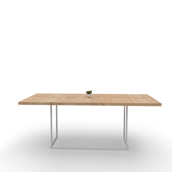 Table 200x100 Quadra blanc - Bois – Image 2