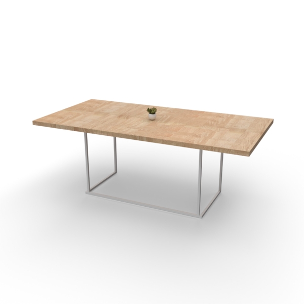 Table 200x100 Quadra blanc - Bois