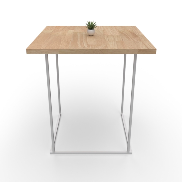 Garden table 60x60 Quadra white - Wood (Copie) - Image 2
