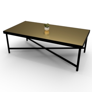 Table basse 120x60 QuadraX – Gold