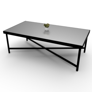 Table basse 120x60 QuadraX – Silver