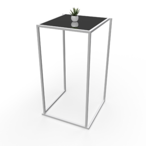Mange-debout 60x60 Quadra blanc Top Miroir